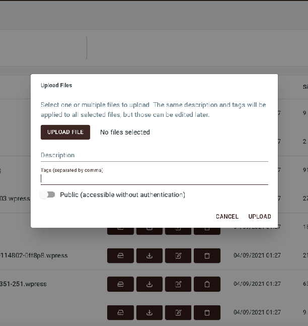 Admin Interface Screenshot
